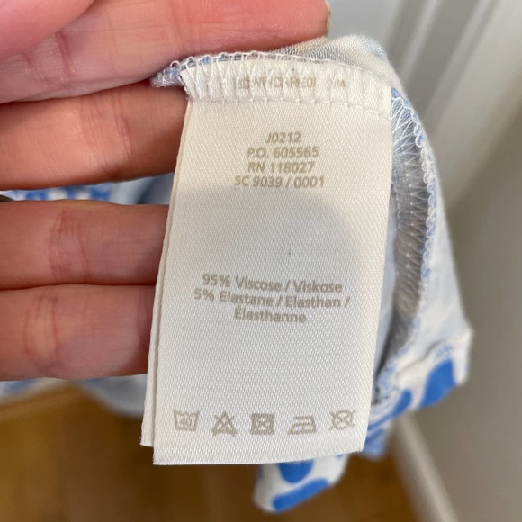 Boden Blue Patterned Midi Dress - Picture 5 of 6